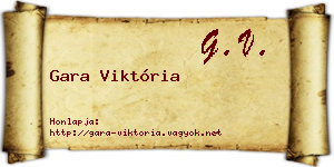 Gara Viktória névjegykártya